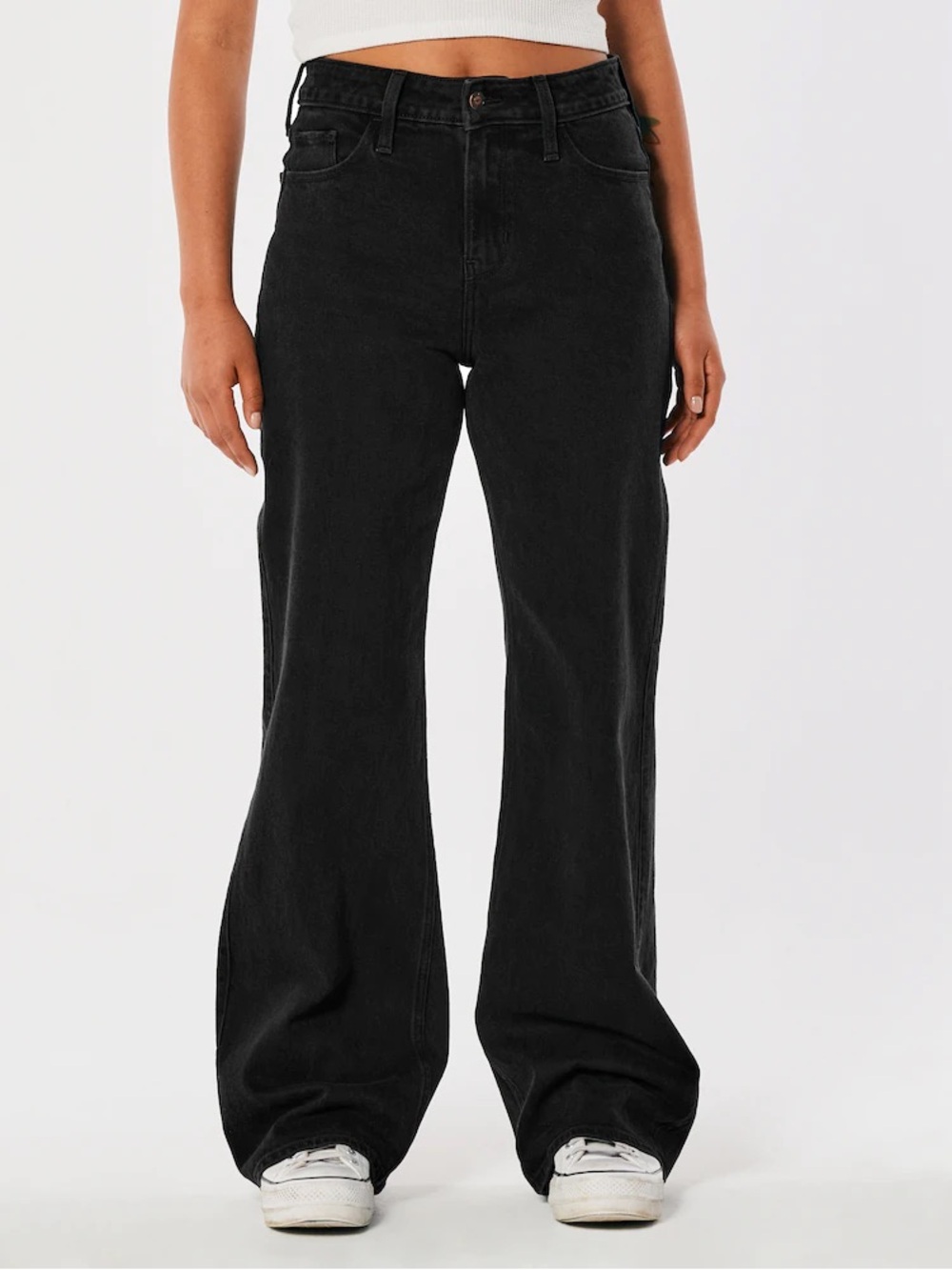 Hollister High-Rise Vintage Black Baggy Denim Jeans
